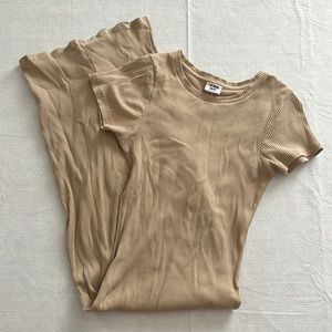 Cotton On XS tan bodycon dress